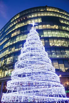 England, London, Southwark, More London Riverside, Christmas Tree England, London, Southwark, More London Riverside, Christmas Tree