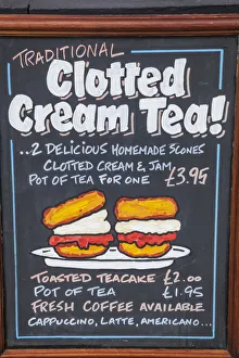 Weston super Mare Gallery: England, Somerset, Weston-Super-Mare, Restaurant Sign Board Advertising Traditional