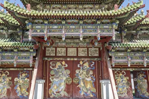 Detail of one of the entrance to the Winter Palace of the Bogd Khan. Ulan Bator, Mongolia Detail of one of the entrance to the Winter Palace of the Bogd Khan. Ulan Bator, Mongolia
