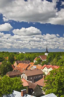 Estonia, Southwestern Estonia, Viljandi, elevated town view from Old Water Tower Estonia, Southwestern Estonia, Viljandi, elevated town view from Old Water Tower