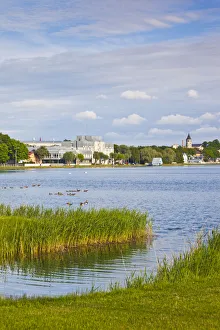 Estonia, Western Estonia, Haapsalu, town view from Vaikeviik Lake Estonia, Western Estonia, Haapsalu, town view from Vaikeviik Lake