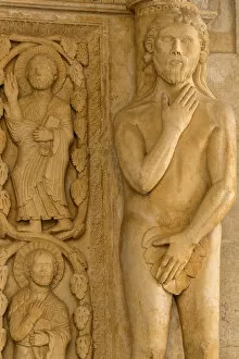 Trogir Gallery: Europe, Balkan, Croatia, Trogir, Detail of Cathedral