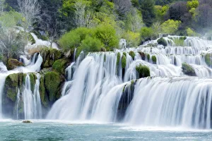Europe, Croatia, Dalmatia, Sibenik Knin, waterfalls in Krka National Park Europe, Croatia, Dalmatia, Sibenik Knin, waterfalls in Krka National Park
