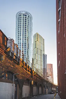 Miles Street Gallery: Europe, UK, England, London, Borough of Lambeth, Vauxhall. New development & old buildings