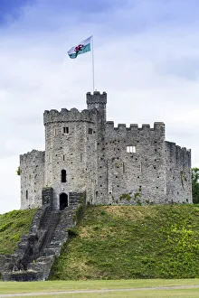 Europe, United Kingdom, Wales, Cardiff, Cardiff castle, the Norman keep and motte Europe, United Kingdom, Wales, Cardiff, Cardiff castle, the Norman keep and motte