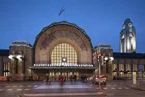 Exterior Facade of Helsinki Central Station, Helsinki, Finland Exterior Facade of Helsinki Central Station, Helsinki, Finland