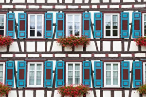 Doug Pearson Gallery: Facade of picturesque Half Timbered building in Schiltachs Altstad (Old Town)
