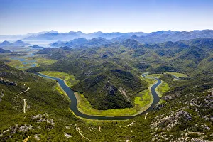 Prints of Famous river bend at Rijeka Crnojevica, Lake Skadar, Montenegro Montenegro Prints: Famous River Bend Print at Lake Skadar, Montenegro
