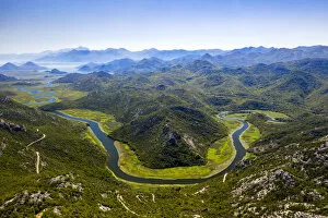 Montenegro Collection: Famous river bend at Rijeka Crnojevica, Lake Skadar, Montenegro