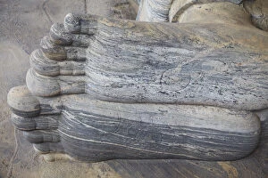 North Central Province Gallery: Feet of reclining Buddha statue, Gal Vihara, Polonnaruwa (UNESCO World Heritage Site)