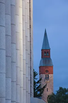 Finland, Helsinki, tower of the Kansallismuseo, National Museum of Finland, evening Finland, Helsinki, tower of the Kansallismuseo, National Museum of Finland, evening