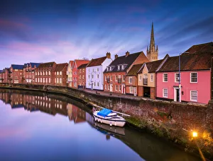 Fishergate at Twilight, Norwich, Norfolk, England Fishergate at Twilight, Norwich, Norfolk, England
