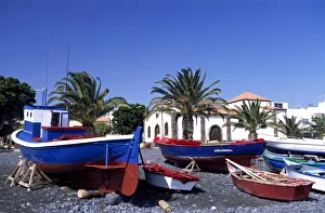 Fishing boats in La Lajita, Fuerteventura, Canary Islands, Spain