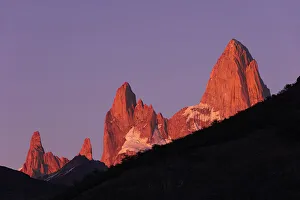 Cerro Gallery: The Fitz Roy, Poincenot ans St. Exupery peaks at sunrise, Los Glaciares National Park