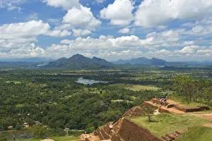 The foundations of an ancient monastery on the summit of Sigiriya Rock, Sigiriya The foundations of an ancient monastery on the summit of Sigiriya Rock, Sigiriya