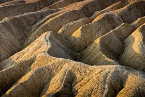 Full frame abstract shot of natural rock formations at Zabriskie Point