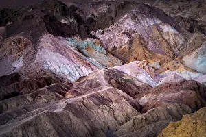 Full frame shot of colorful rock details at Artists Palette