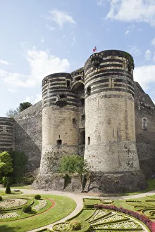 France, Loire Valley, Angers Castle, The Castle Walls France, Loire Valley, Angers Castle, The Castle Walls