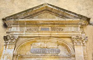 France, Provence, Arles, Hotel Dieu entrance France, Provence, Arles, Hotel Dieu entrance