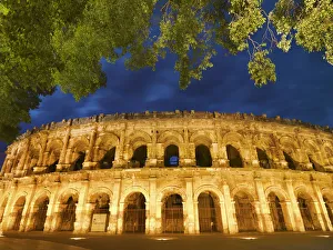 France, Provence, Nimes, Roman ampitheatre at dusk France, Provence, Nimes, Roman ampitheatre at dusk