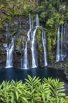 French Overseas Territory, La Reunion, Cascades de Grand-Galet waterfall French Overseas Territory, La Reunion, Cascades de Grand-Galet waterfall