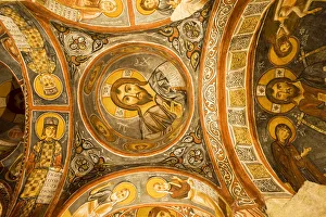 Frescoes, rock-cut Byzantine Karanlik Kilise (Dark Church), Goreme Open Air Museum Frescoes, rock-cut Byzantine Karanlik Kilise (Dark Church), Goreme Open Air Museum