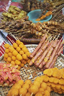 Fried food on street stall, Kuala Lumpur, Malaysia Fried food on street stall, Kuala Lumpur, Malaysia