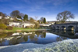 Frost carpets the banks of the River Barle at Withypool in Exmoor National Park, Somerset Frost carpets the banks of the River Barle at Withypool in Exmoor National Park, Somerset