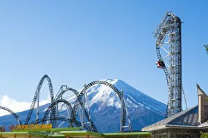 Roller Coasters Gallery: Fuji-Q Highland, Fujiyoshida, Yamanashi prefecture, Japan. The Fujiyama roller coaster