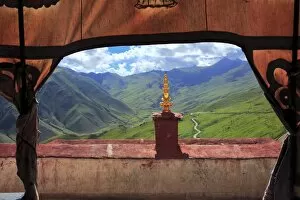 Buddhist Architecture Collection: Ganden Monastery, Wangbur Mountain, Lhasa, Tibet, China