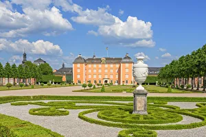 Garden with Schwetzingen castle, Schwetzingen, Baden-WAA¼rttemberg, Germany Garden with Schwetzingen castle, Schwetzingen, Baden-WAA¼rttemberg, Germany