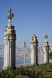 The gates of the Dolmabahce Palace in Istanbul The gates of the Dolmabahce Palace in Istanbul