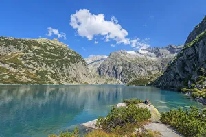 Gelmer lake at Urner Alps, canton Berne, Switzerland Gelmer lake at Urner Alps, canton Berne, Switzerland