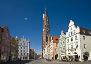 Germany, Bavaria (Bayern), Landshut, Altstadt and Martinskirche Germany, Bavaria (Bayern), Landshut, Altstadt and Martinskirche