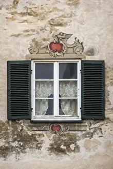 Germany, Bavaria, Fussen, window detail Germany, Bavaria, Fussen, window detail