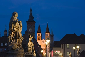 Germany, Bayern/ Bavaria, Wurzburg, Old Main River Bridge Germany, Bayern/ Bavaria, Wurzburg, Old Main River Bridge