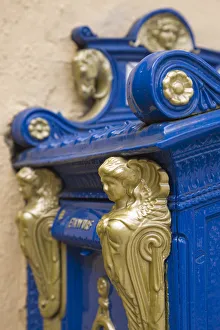 Germany, Rhineland-Palatinate, Mosel River Valley, Cochem, ornate post box Germany, Rhineland-Palatinate, Mosel River Valley, Cochem, ornate post box
