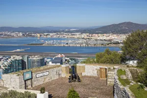 Gibraltar, View of Queen Charlottes Battery at the Moorish castle Gibraltar, View of Queen Charlottes Battery at the Moorish castle