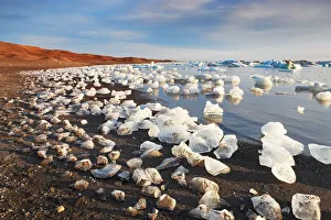 Vatnajokull National Park Gallery: Glacier ice washed ashore - Iceland, Eastern Region, Jokulsarlon - Vatnajokull National Park