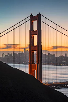 The Golden Gate Bridge during sunrise. Marin county, San Francisco, Northern California The Golden Gate Bridge during sunrise. Marin county, San Francisco, Northern California