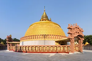 Golden Stupa of a buddhist temple in Mandalay, Myanmar Golden Stupa of a buddhist temple in Mandalay, Myanmar