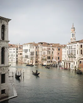 Gondolas on Grand Canal, Venice, Veneto Province, Italy, Europe Gondolas on Grand Canal, Venice, Veneto Province, Italy, Europe