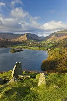 Country Side Collection: Grasmere lake and village from Loughrigg Fell