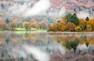 Grasmere in the morning mist, Cumbria, England
