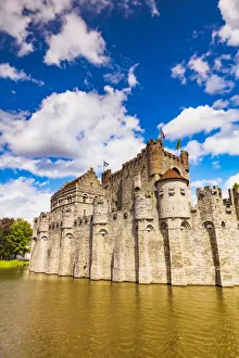 Gravensteen castle in Ghent at sunset, Belgium Gravensteen castle in Ghent at sunset, Belgium