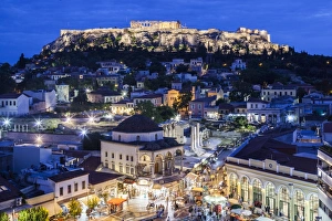 Greece, Athens of Monastiraki Square and Acropolis Greece, Athens of Monastiraki Square and Acropolis