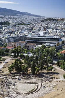 Greece, Athens, New Acropolis Museum and Theater of Dionysos Greece, Athens, New Acropolis Museum and Theater of Dionysos
