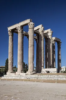 Greece, Athens, the Temple of Olympian Zeus Greece, Athens, the Temple of Olympian Zeus