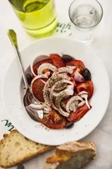 Greece, Athens, tomato and onion salad Greece, Athens, tomato and onion salad