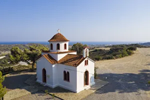 Greece, Rhodes, small church in the countryside Greece, Rhodes, small church in the countryside